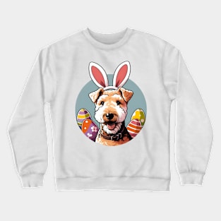 Lakeland Terrier's Easter Celebration with Bunny Ears Crewneck Sweatshirt